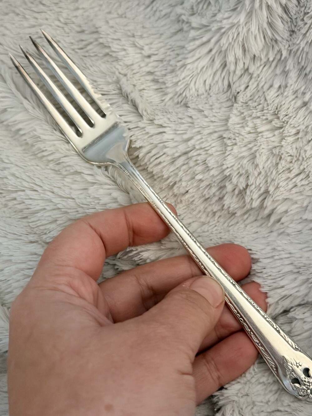 Lovely Lady by Holmes & Edwards Inlaid Silverplate Dinner Fork